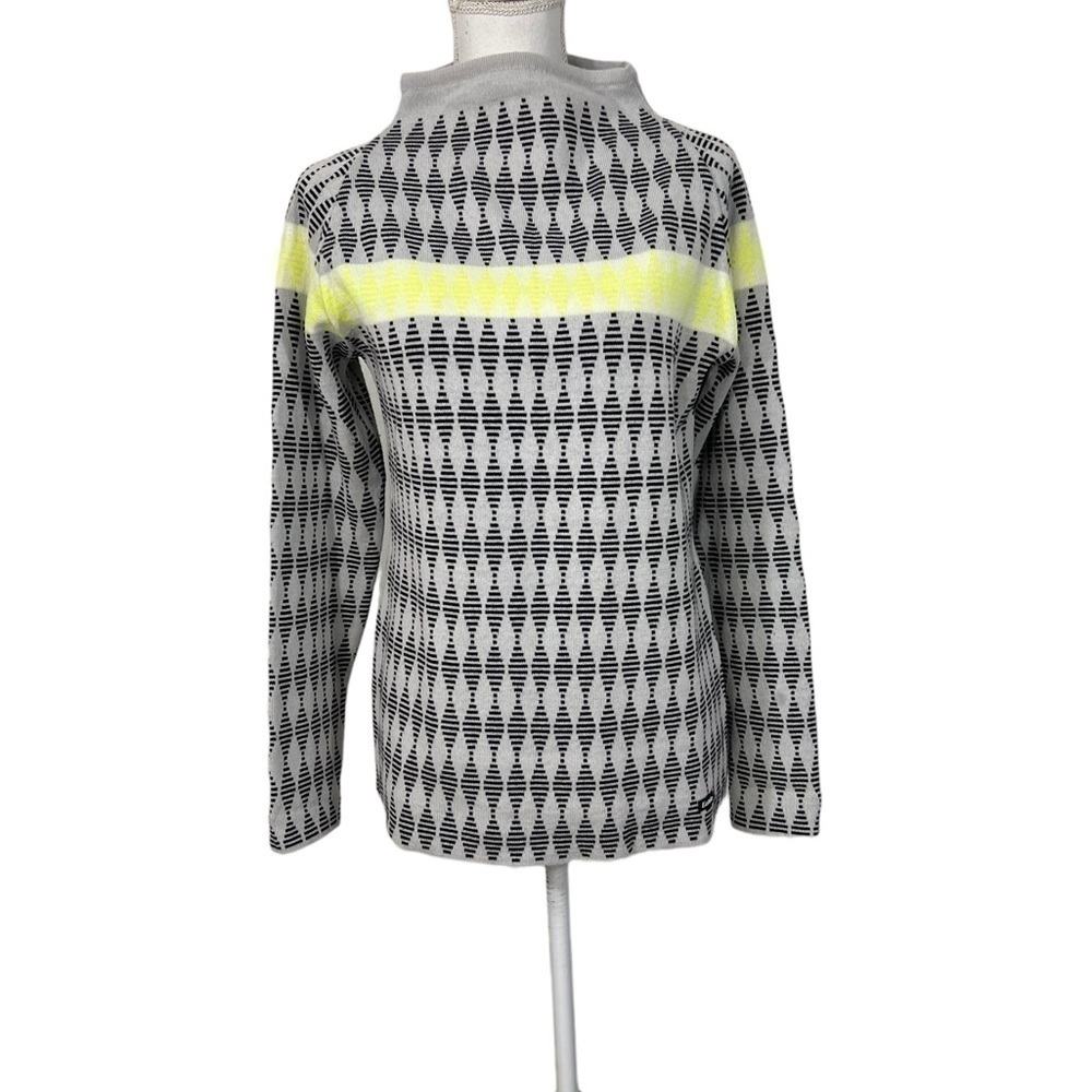 Eisbar Women Adult Small Mock Neck Diamond Pattern Sweater